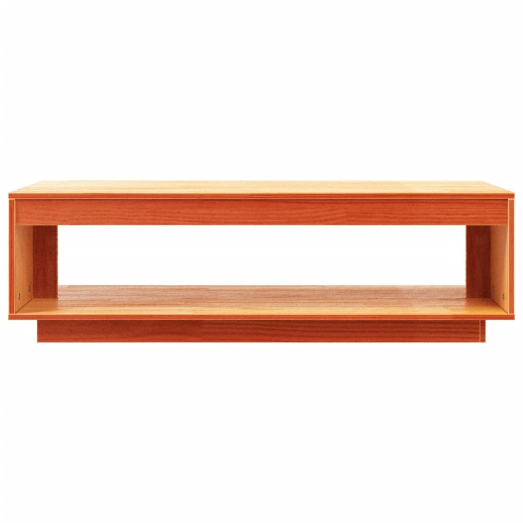 VidaXL Salontafel 110x50x33,5 cm massief grenenhout wasbruin