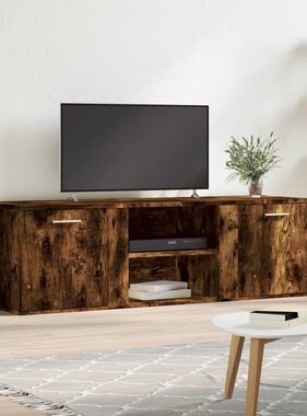 vidaXL Tv-meubel 120x34x37 cm bewerkt hout gerookt eikenkleurig