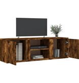 vidaXL Tv-meubel 120x34x37 cm bewerkt hout gerookt eikenkleurig