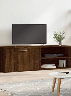 vidaXL Tv-meubel 120x34x37 cm bewerkt hout bruineikenkleurig