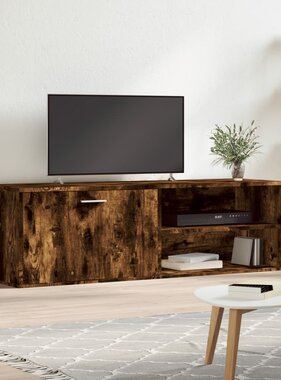 vidaXL Tv-meubel 120x34x37 cm bewerkt hout gerookt eikenkleurig