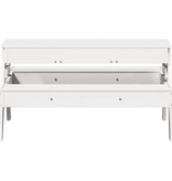 VidaXL Picknicktafel met zandbak voor kinderen massief grenenhout wit