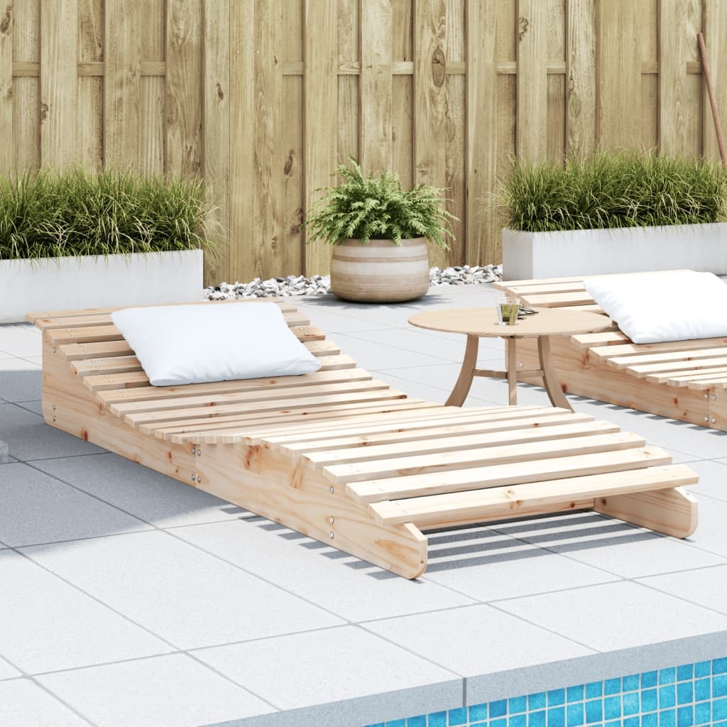 VidaXL Ligbed 205x80x31,5 cm massief grenenhout