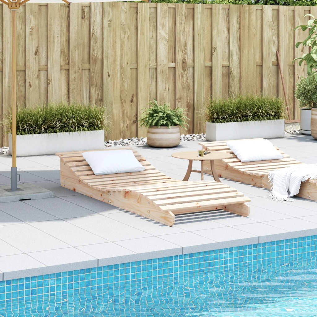 VidaXL Ligbed 205x80x31,5 cm massief grenenhout