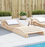 VidaXL Ligbed 205x70x31,5 cm massief grenenhout