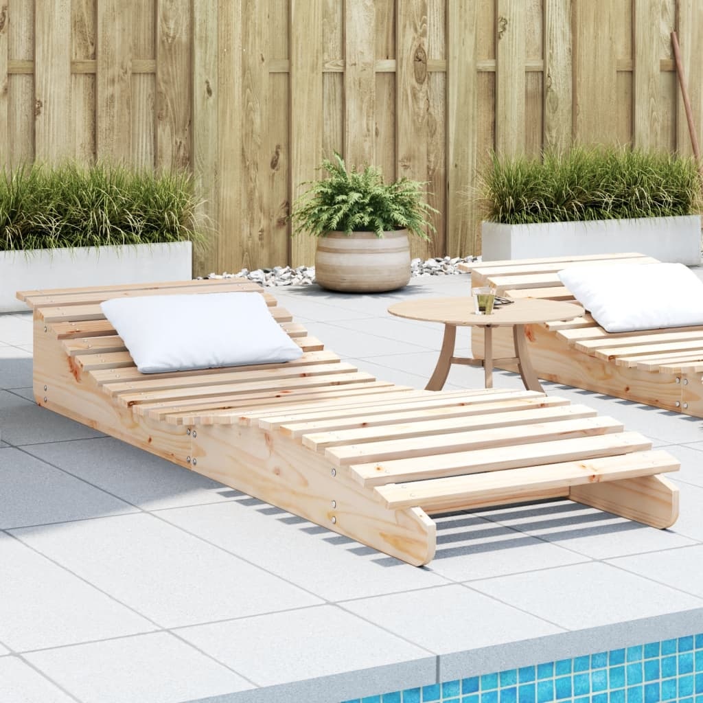 VidaXL Ligbed 205x70x31,5 cm massief grenenhout
