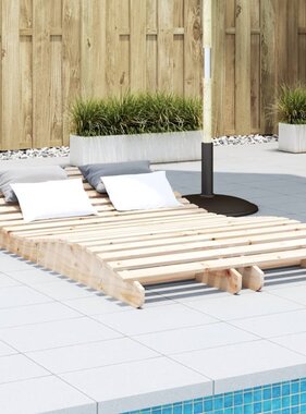 VidaXL Ligbedden 2 st 205x60x31,5 cm massief grenenhout