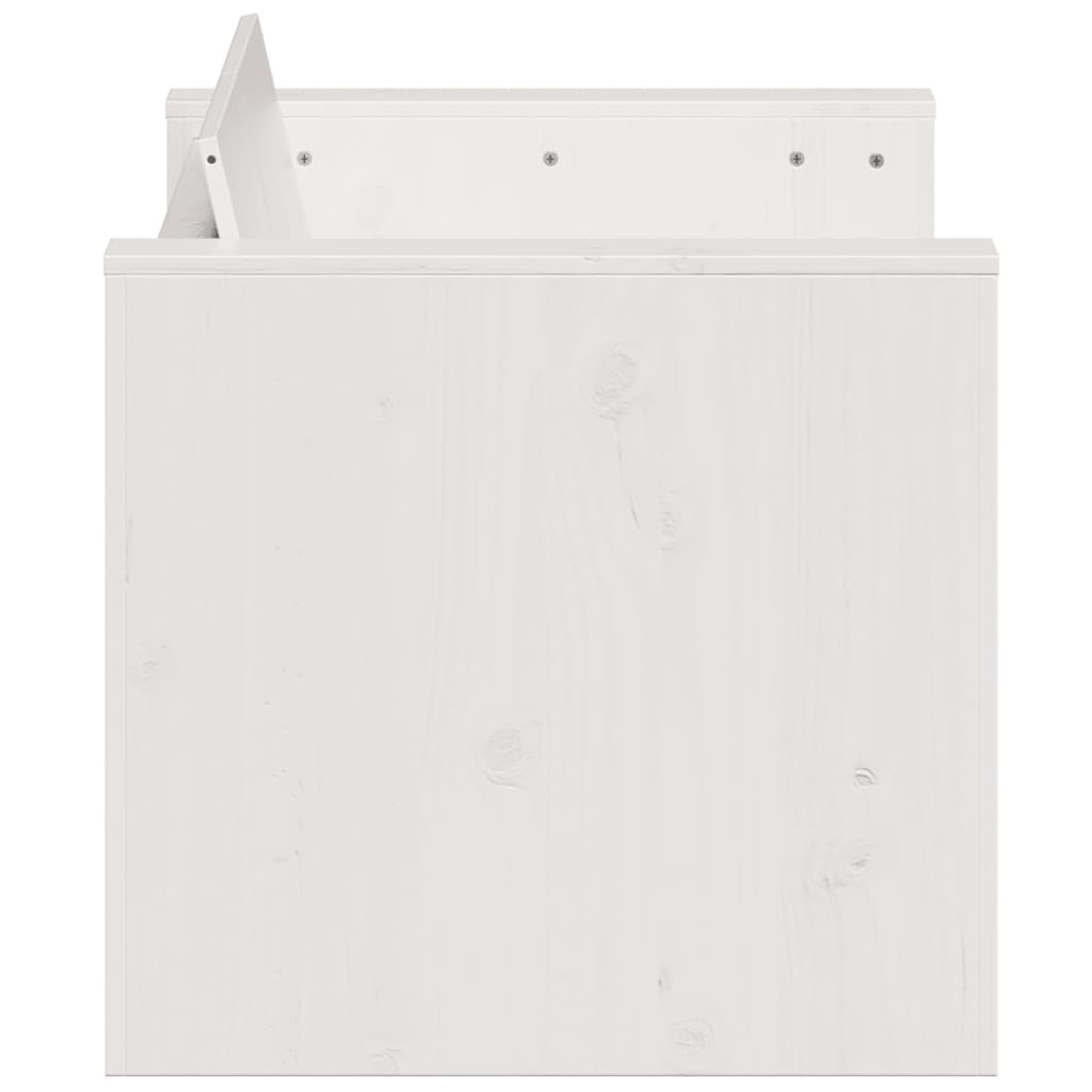 VidaXL Tuinbank 2-zits 134x60x62 cm massief grenenhout wit