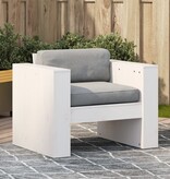 VidaXL Tuinbank 79x60x62 cm massief grenenhout wit