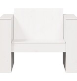 VidaXL Tuinbank 79x60x62 cm massief grenenhout wit