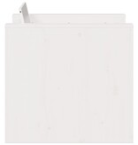 VidaXL Tuinbank 79x60x62 cm massief grenenhout wit