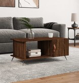 VidaXL Salontafel 90x50x40 cm bewerkt hout bruin eikenkleur