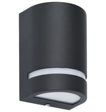vidaXL Buitenwandlampen 2 st 35 W halfrond zwart