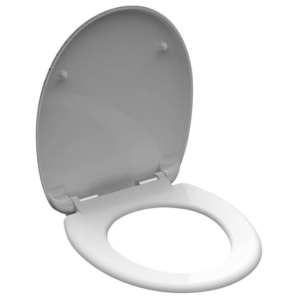 vidaXL Toiletbril met soft-close INDUSTRIAL GREY