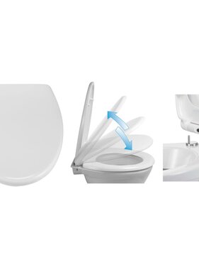 vidaXL Toiletbril met quick release en soft-close