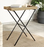 vidaXL Dienbladtafel inklapbaar 65x40x75 cm poly rattan beige