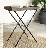 vidaXL Dienbladtafel inklapbaar 65x40x75 cm poly rattan grijs