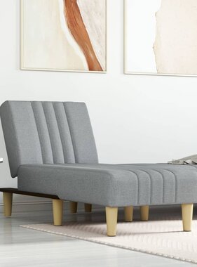 vidaXL Chaise longue stof lichtgrijs