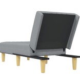 vidaXL Chaise longue stof lichtgrijs