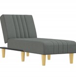 vidaXL Chaise longue stof donkergrijs