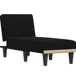 vidaXL Chaise longue stof zwart