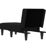 vidaXL Chaise longue stof zwart