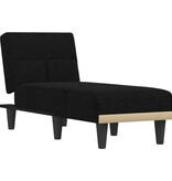 vidaXL Chaise longue stof zwart