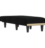 vidaXL Chaise longue stof zwart