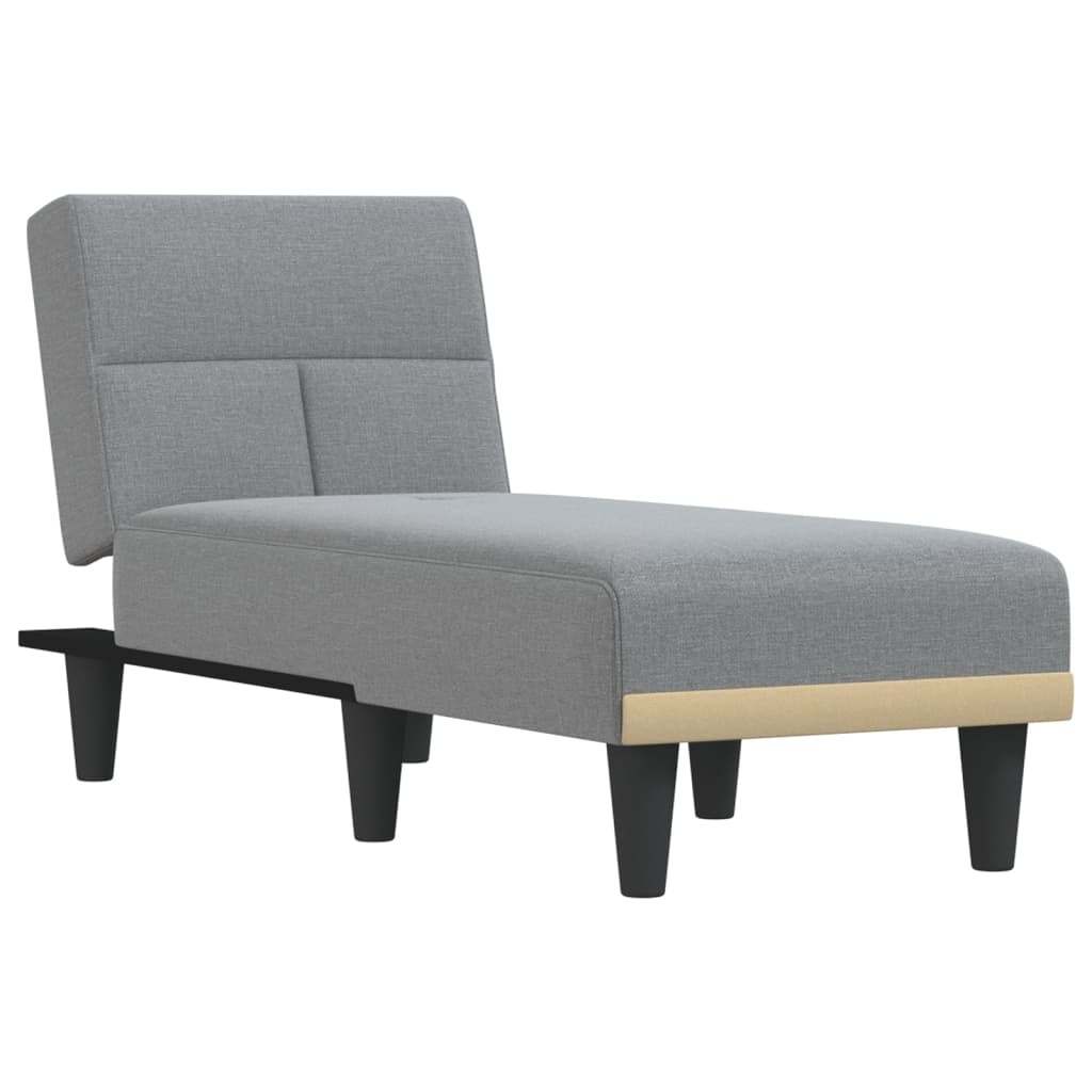 vidaXL Chaise longue stof lichtgrijs