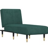 vidaXL Chaise longue fluweel donkergroen