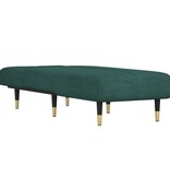 vidaXL Chaise longue fluweel donkergroen