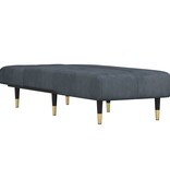 vidaXL Chaise longue fluweel donkergrijs