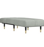 vidaXL Chaise longue fluweel lichtgrijs