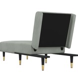 vidaXL Chaise longue fluweel lichtgrijs