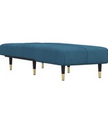 vidaXL Chaise longue fluweel blauw