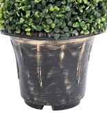 vidaXL Kunstplant met pot buxus spiraal 89 cm groen