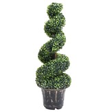 vidaXL Kunstplant met pot buxus spiraal 100 cm groen