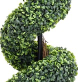 vidaXL Kunstplant met pot buxus spiraal 100 cm groen