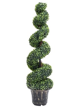 vidaXL Kunstplant met pot buxus spiraal 117 cm groen