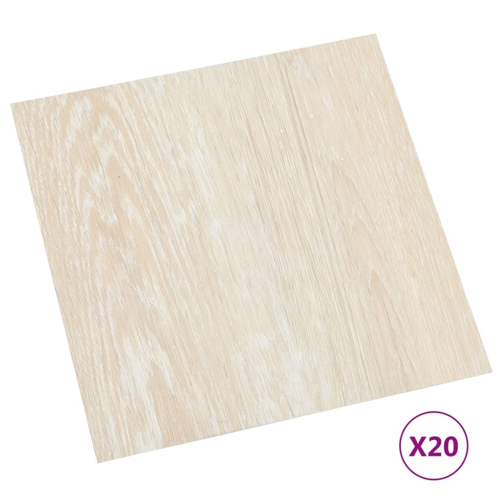 vidaXL Vloerplanken 20 st zelfklevend 1,86 m² PVC beige