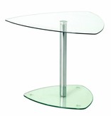 Glazen Bijzettafel of salontafel voor de receptie op kantoor 45x50x50 (hbd)