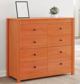 VidaXL Dressoir 100x40x90 cm massief grenenhout wasbruin