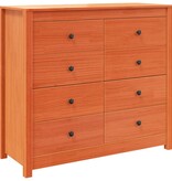 VidaXL Dressoir 100x40x90 cm massief grenenhout wasbruin