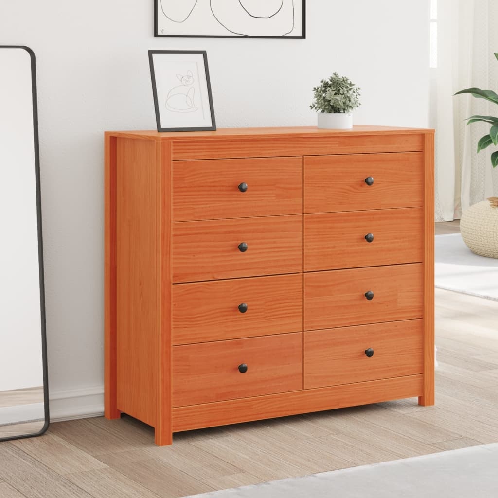 VidaXL Dressoir 100x40x90 cm massief grenenhout wasbruin