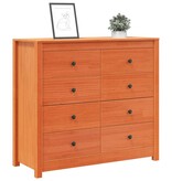 VidaXL Dressoir 100x40x90 cm massief grenenhout wasbruin
