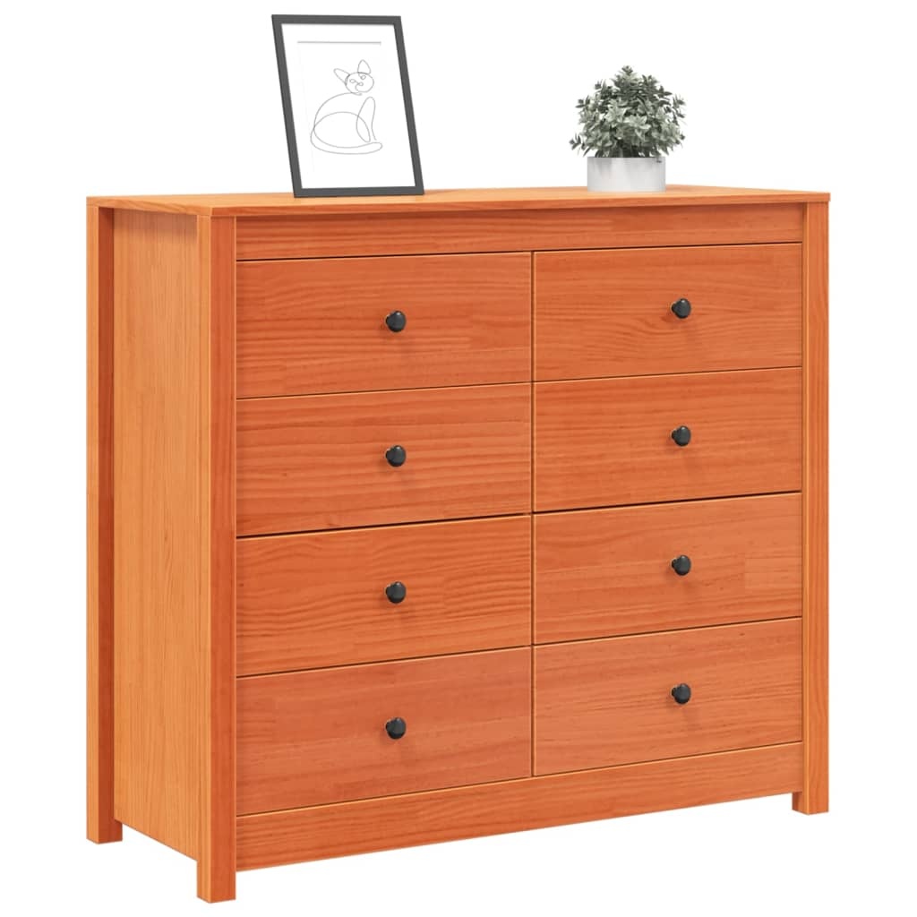 VidaXL Dressoir 100x40x90 cm massief grenenhout wasbruin