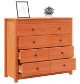 VidaXL Dressoir 100x40x90 cm massief grenenhout wasbruin