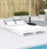 VidaXL Ligbed 205x110x31,5 cm massief grenenhout wit
