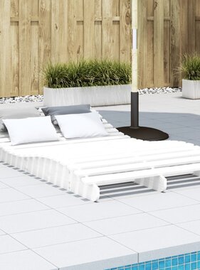 VidaXL Ligbed 205x110x31,5 cm massief grenenhout wit