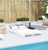 VidaXL Ligbed 205x110x31,5 cm massief grenenhout wit